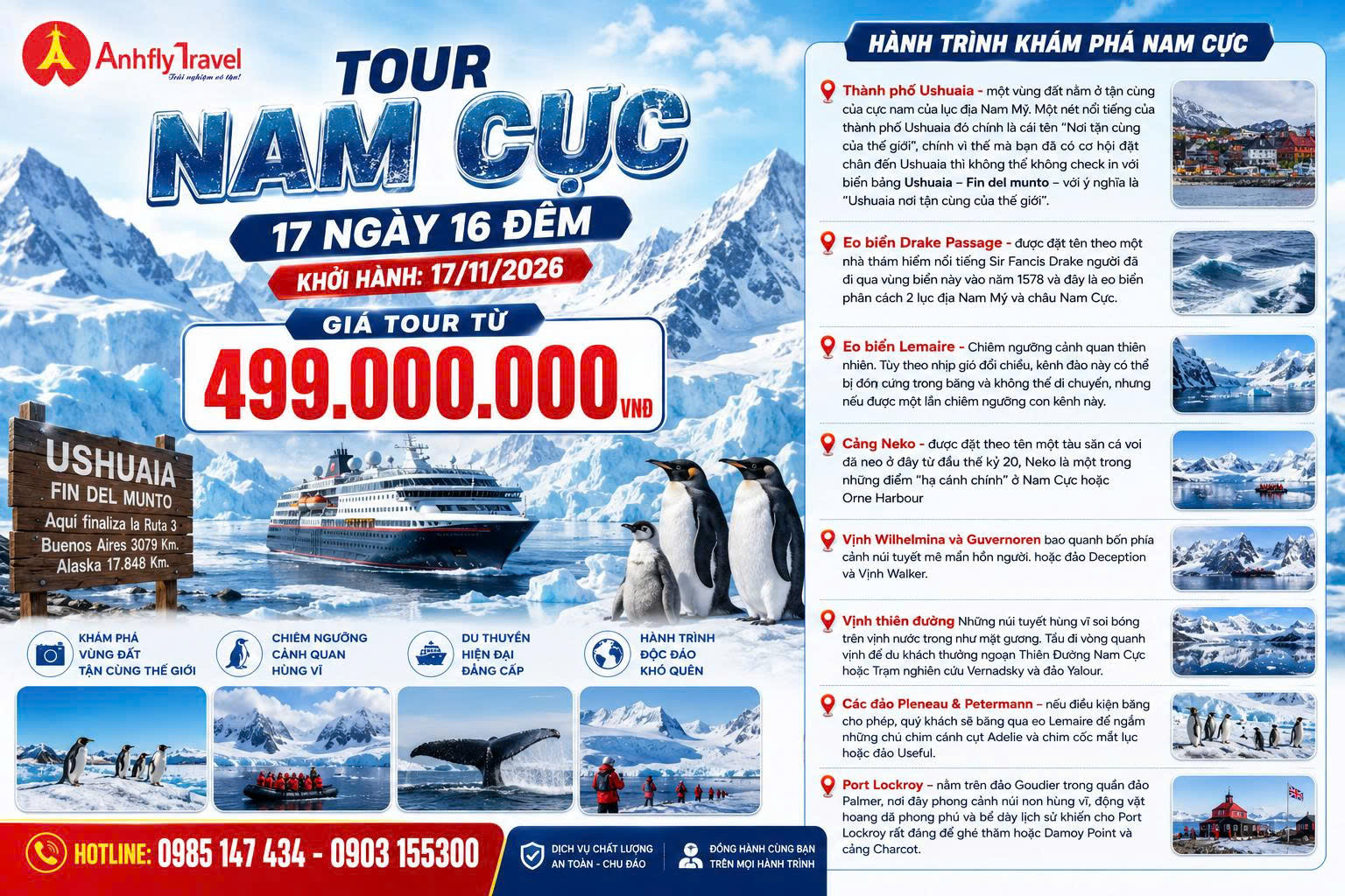 HÀNH TRÌNH THÁM HIỂM – VẺ ĐẸP NGOẠN MỤC CHÂU NAM CỰC 2026