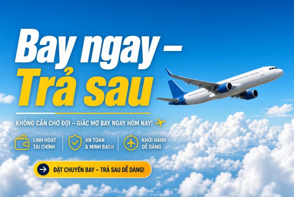 Đặt ngay chuyến bay - Dễ dàng trả sau