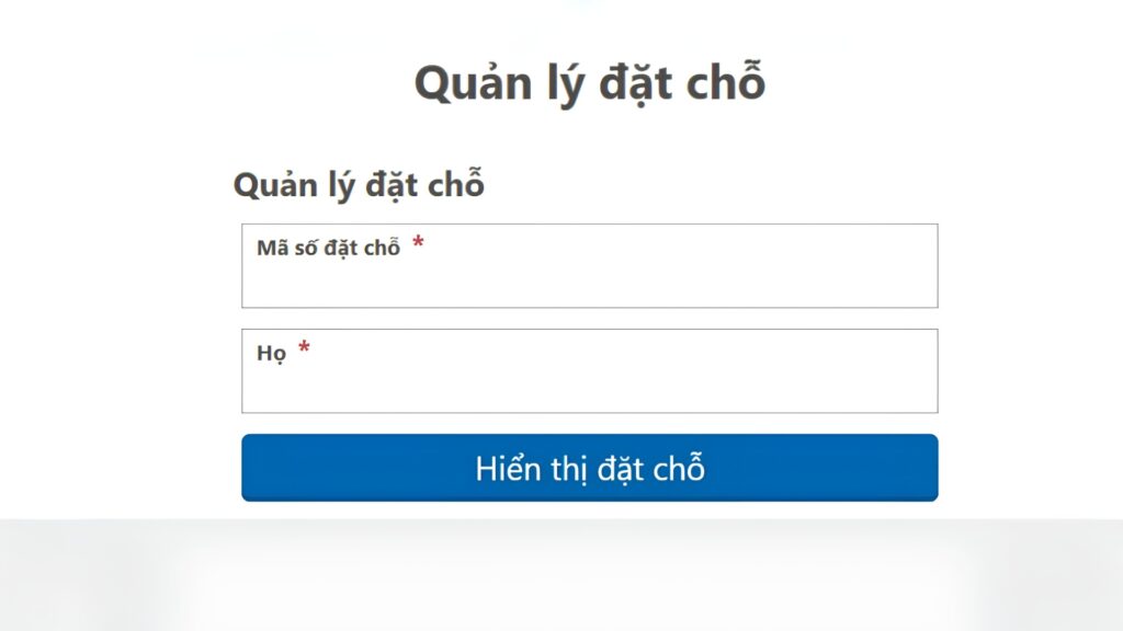Vé máy bay điện tử với mã đặt chỗ và thông tin hành trình